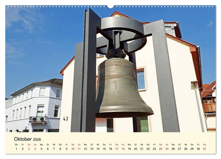 Produktbild: Sch&ouml;nes Alzey - Fachwerk, Wein und Rossmarktplatz (Wandkalender 2026 DIN A2 quer), CALVENDO Monatskalender