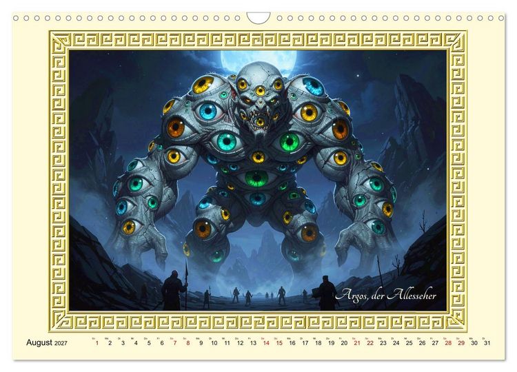 Produktbild: Ungeheuer der griechischen Mythologie (Wandkalender 2027 DIN A3 quer), CALVENDO Monatskalender
