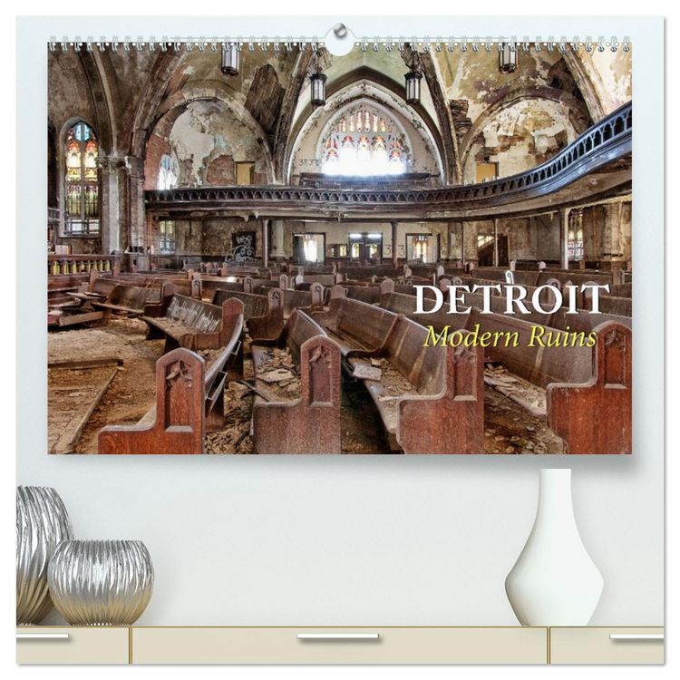 Produktbild: Detroit - Modern Ruins (hochwertiger Premium Wandkalender 2026 DIN A2 quer), Kunstdruck in Hochglanz