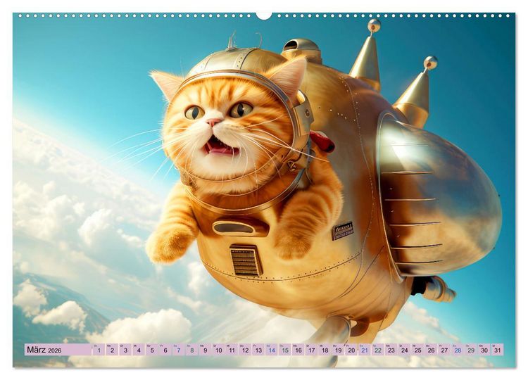 Produktbild: Ginger - Samtpfotiger Abenteurer (Wandkalender 2026 DIN A2 quer), CALVENDO Monatskalender
