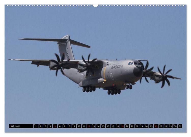 Produktbild: Augenblicke in der Luft: Airbus A400M (hochwertiger Premium Wandkalender 2026 DIN A2 quer), Kunstdruck in Hochglanz