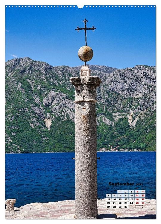 Produktbild: Kirchen rund um die Bucht von Kotor und in Budva (Wandkalender 2027 DIN A2 hoch), CALVENDO Monatskalender