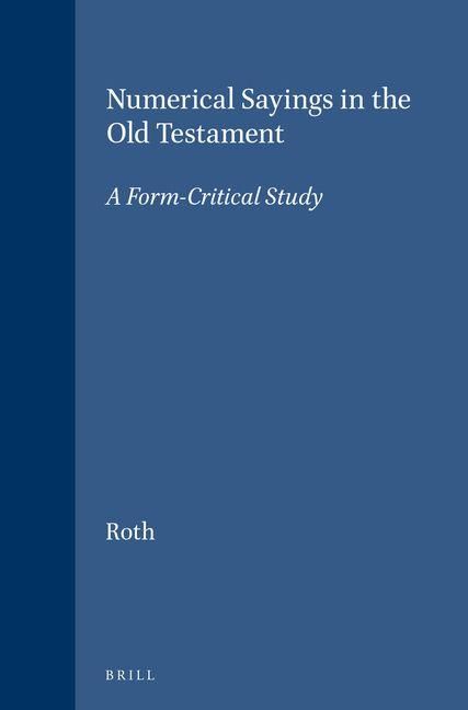Produktbild: Numerical Sayings in the Old Testament