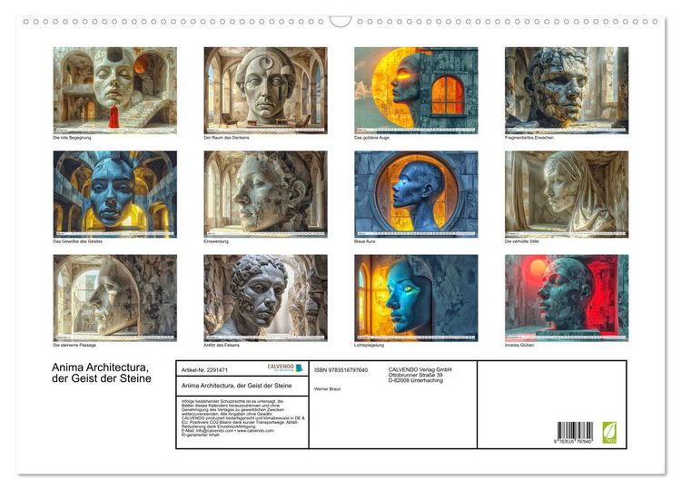 Produktbild: Anima Architectura, der Geist der Steine (Wandkalender 2027 DIN A2 quer), CALVENDO Monatskalender