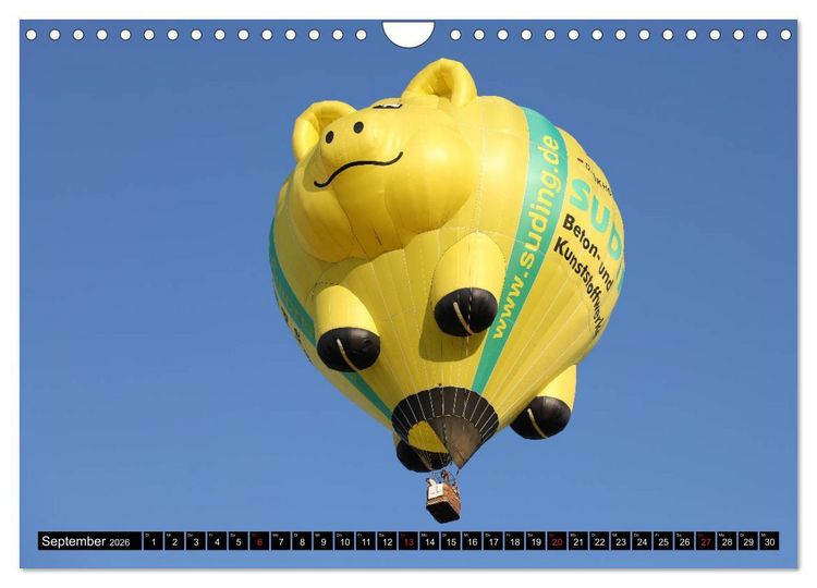 Produktbild: Ballonfahren - Die Stille nach dem Start (Wandkalender 2026 DIN A4 quer), CALVENDO Monatskalender