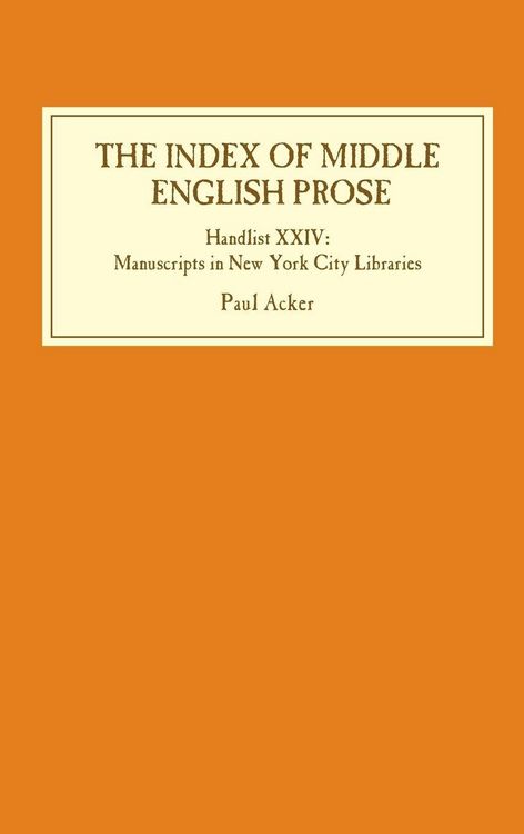 Produktbild: Index of Middle English Prose
