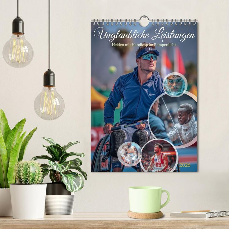 Produktbild: Unglaubliche Leistungen - Helden mit Handicap im Rampenlicht (Wandkalender 2026 DIN A4 hoch), CALVENDO Monatskalender
