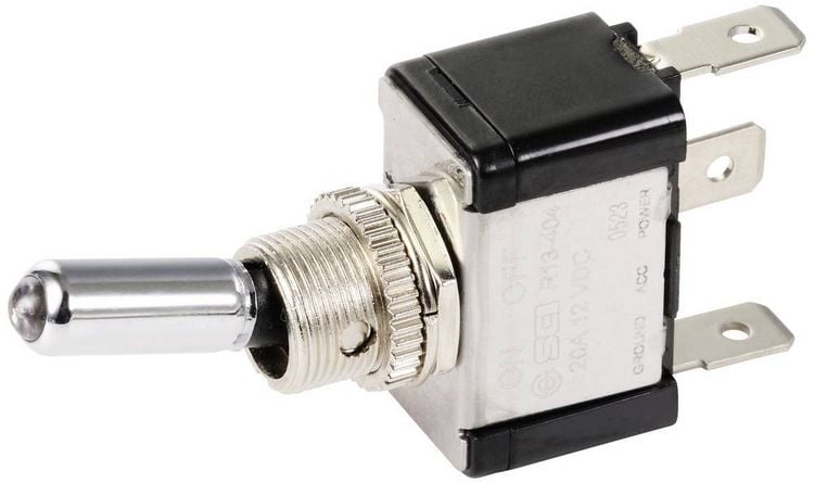 Produktbild: TRU COMPONENTS TC-11193848 Kippschalter 12 V/DC 20A 1 x Aus/Ein rastend 1St.