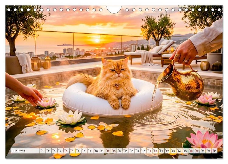 Produktbild: Alles f&uuml;r die Katze - Herrschaft Deluxe mit Charme und Wellness (Wandkalender 2027 DIN A4 quer), CALVENDO Monatskalender