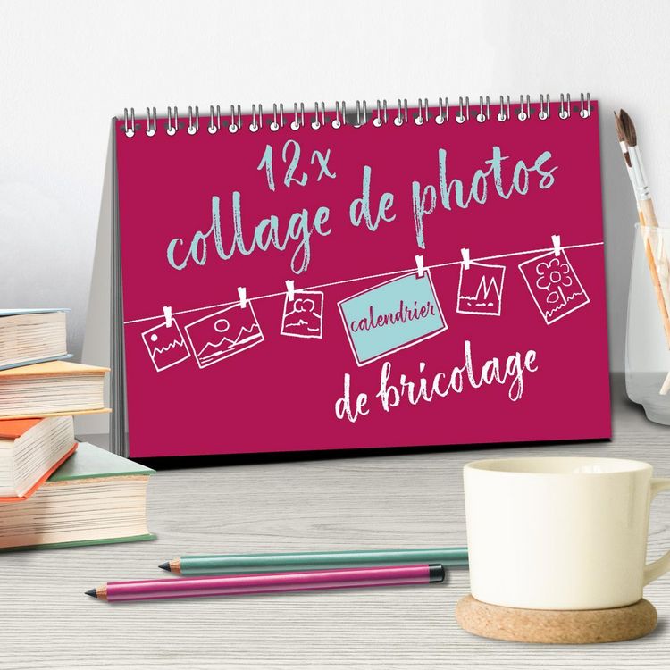Produktbild: 12 x collage de photos - calendrier de bricolage (Calendrier de bureau 2026 DIN A5 vertical), CALVENDO calendrier mensuel