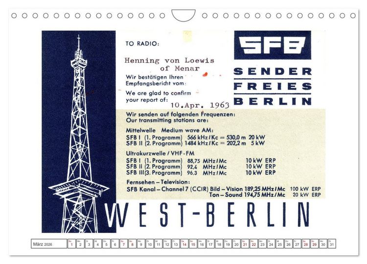 Produktbild: Radio Nostalgie Karten aus aller Welt (Wandkalender 2026 DIN A4 quer), CALVENDO Monatskalender