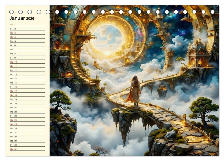 Produktbild: Flucht ins Wunder (Tischkalender 2026 DIN A5 quer), CALVENDO Monatskalender