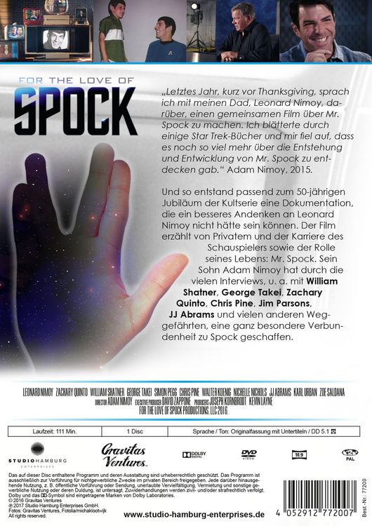 Produktbild: For the Love of Spock (OmU)