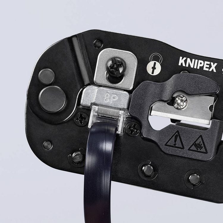 Produktbild: Knipex Crimpzange f&uuml;r RJ45-Westernstecker 97 51 13 Crimpzange