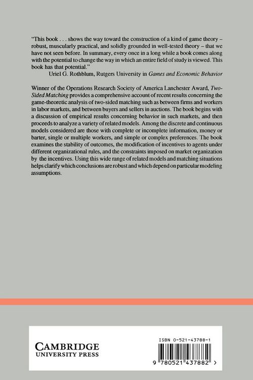 Produktbild: Two-Sided Matching