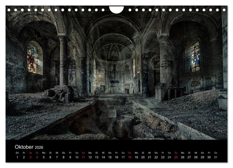 Produktbild: Geheimnisvolle Orte - Lost Places (Wandkalender 2026 DIN A4 quer), CALVENDO Monatskalender