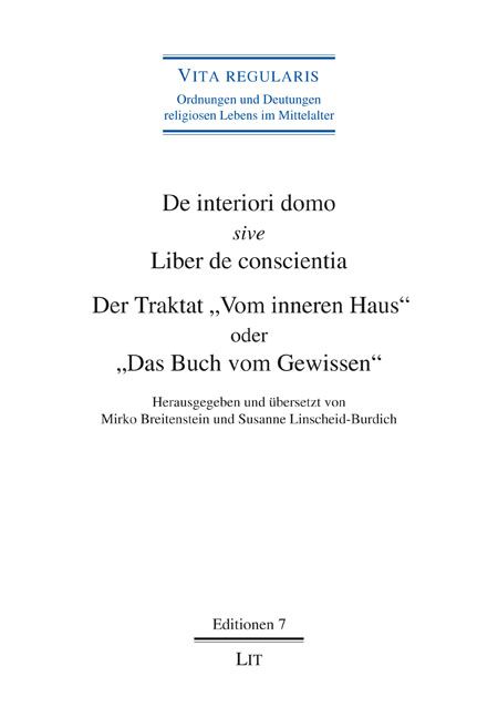 Produktbild: De interiori domo sive Liber de conscientia. Der Traktat "Vom inneren Haus" oder "Das Buch vom Gewissen"