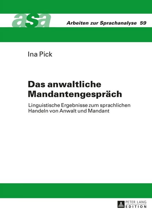 Produktbild: Das anwaltliche Mandantengespr&auml;ch