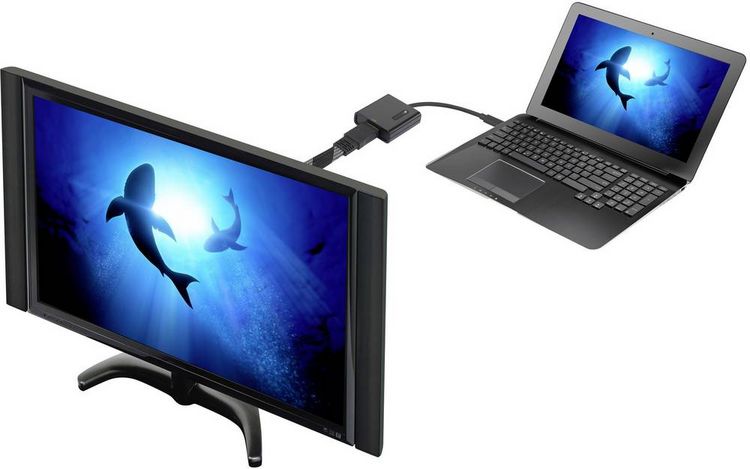Produktbild: Renkforce RF-4472892 USB / HDMI Adapter [1x USB-C&reg; Stecker - 1x HDMI-Buchse] Schwarz vergoldete Steckkontakte 15.00 cm
