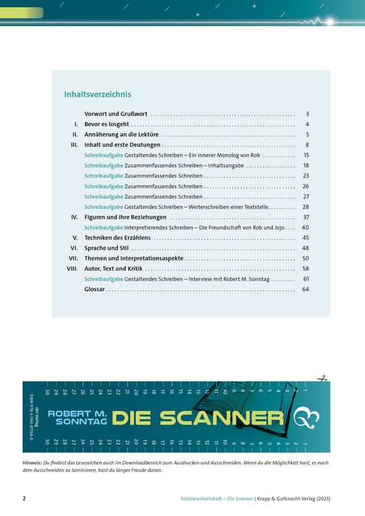 Produktbild: Die Scanner &ndash; Robert M. Sonntag &ndash; Sch&uuml;lerarbeitsheft