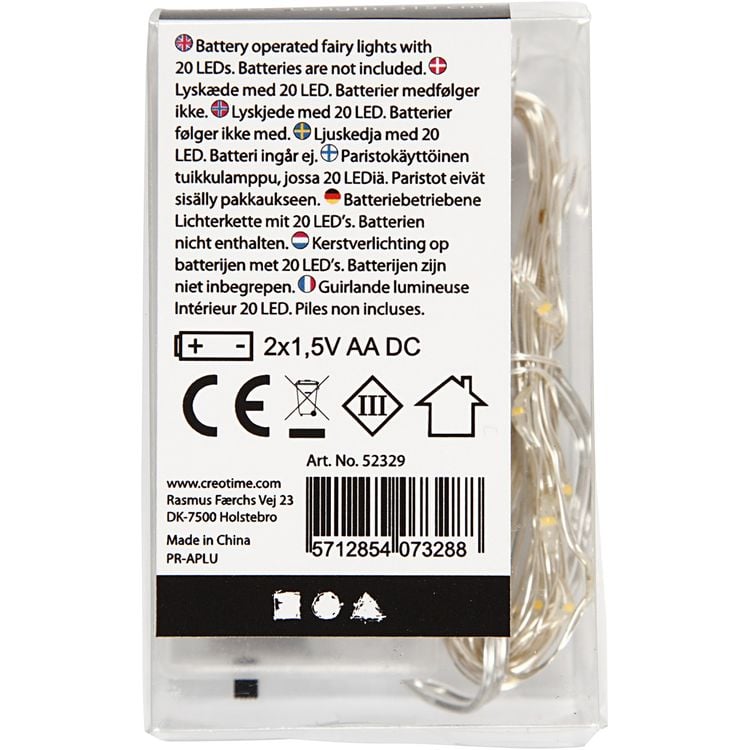 Produktbild: Creativ Company LED Lichterkette, L 3,15 m, Silber, 1 Stk