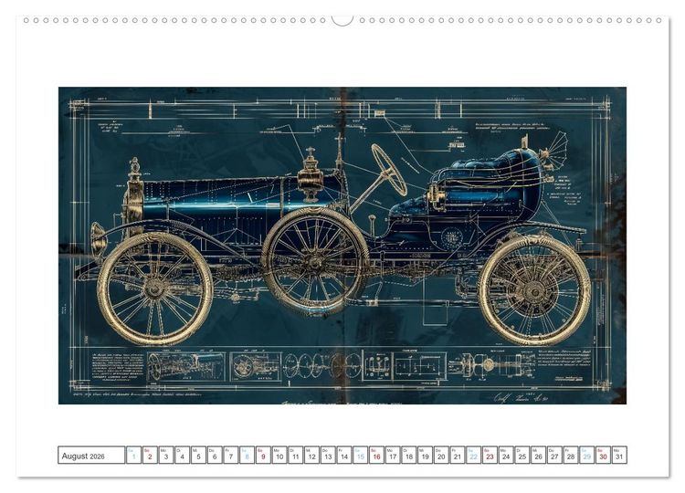 Produktbild: Fantastische Oldtimer (Wandkalender 2026 DIN A2 quer), CALVENDO Monatskalender