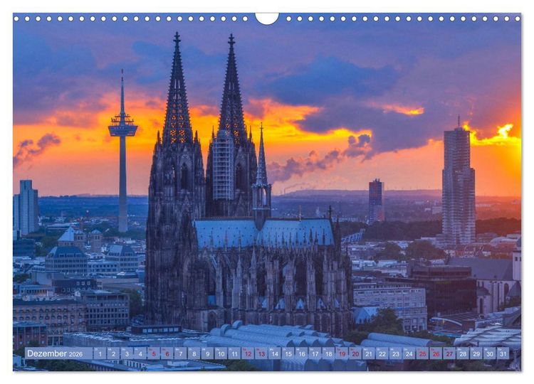 Produktbild: Von K&ouml;lner D&auml;chern (Wandkalender 2026 DIN A3 quer), CALVENDO Monatskalender
