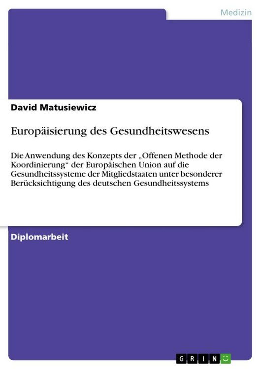 Produktbild: Europ&auml;isierung des Gesundheitswesens