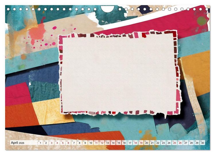 Produktbild: Buntes Papier Design (Wandkalender 2026 DIN A4 quer), CALVENDO Monatskalender