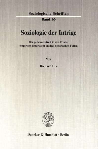 Produktbild: Soziologie der Intrige.