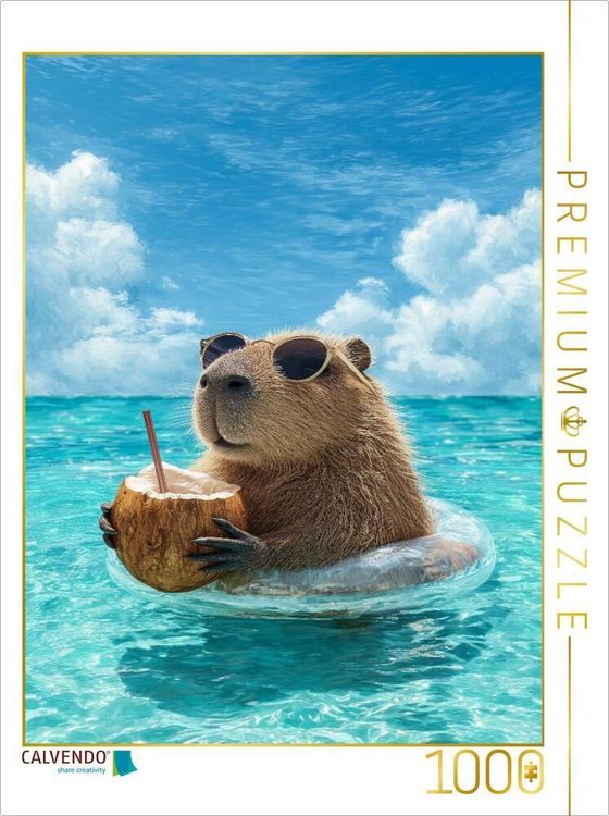 Produktbild: CALVENDO Puzzle Ein Motiv aus dem Kalender Pfoten im Sand | 1000 Teile Lege-Gr&ouml;&szlig;e 64x48cm Foto-Puzzle f&uuml;r gl&uuml;ckliche Stunden