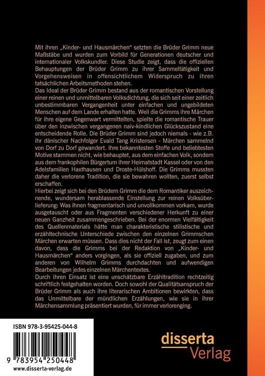 Produktbild: Die Br&uuml;der Grimm und die M&auml;rchentradition: Arbeitsmethoden und Bedeutung der Br&uuml;der Grimm
