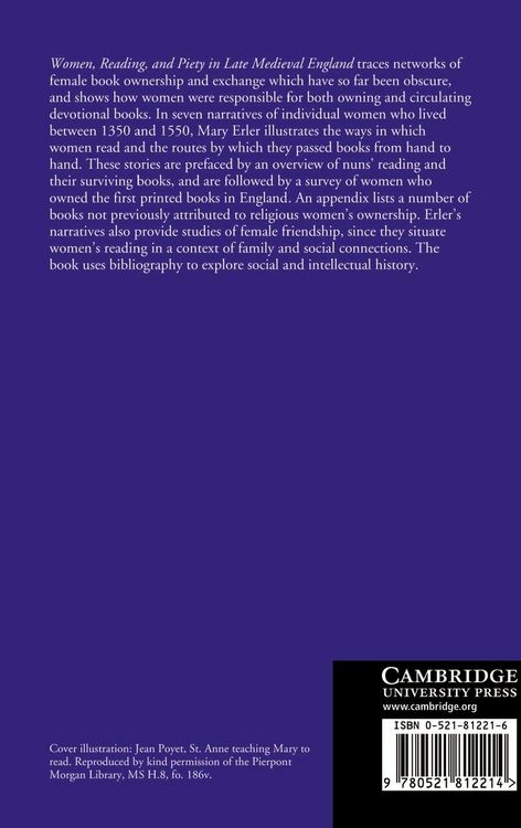 Produktbild: Women, Reading, and Piety in Late Medieval England