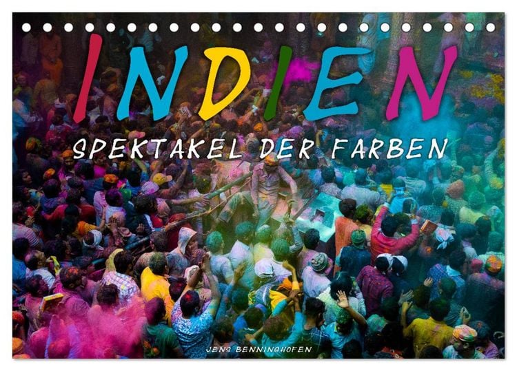 Produktbild: Indien - Spektakel der Farben (Tischkalender 2026 DIN A5 quer), CALVENDO Monatskalender