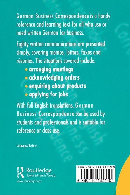 Produktbild: German/English Business Correspondence