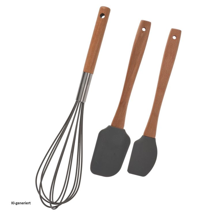 Produktbild: neuetischkultur Kochbesteck-Set 3-teilig Holz/Silikon Kochbesteck-Set 3-teilig Holz/Silikon