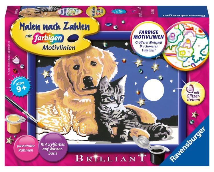 Produktbild: Ravensburger Malen nach Zahlen, funkelnder Sternenhimmel