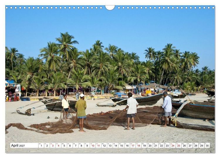 Produktbild: Momente einer Reise - Goa und Karnataka (Wandkalender 2027 DIN A3 quer), CALVENDO Monatskalender