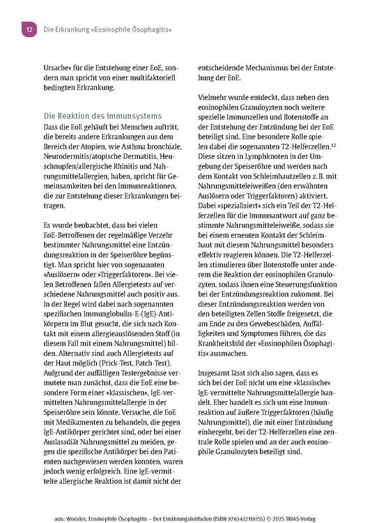 Produktbild: Eosinophile &Ouml;sophagitis - Der Ern&auml;hrungsleitfaden