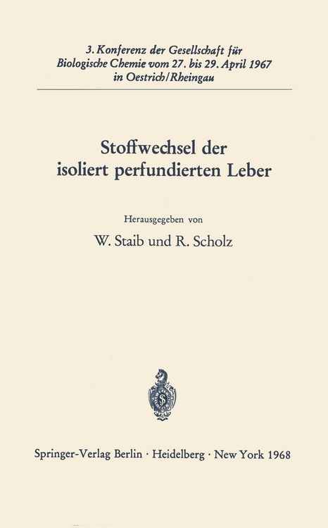 Produktbild: Stoffwechsel der isoliert perfundierten Leber