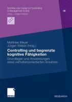 Produktbild: Controlling und begrenzte kognitive F&auml;higkeiten