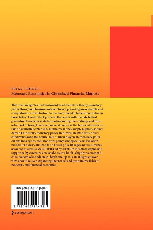Monetary Economics in Globalised Financial Markets