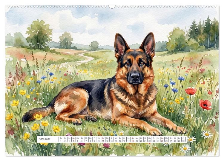 Produktbild: Treue Gef&auml;hrten (Wandkalender 2027 DIN A2 quer), CALVENDO Monatskalender