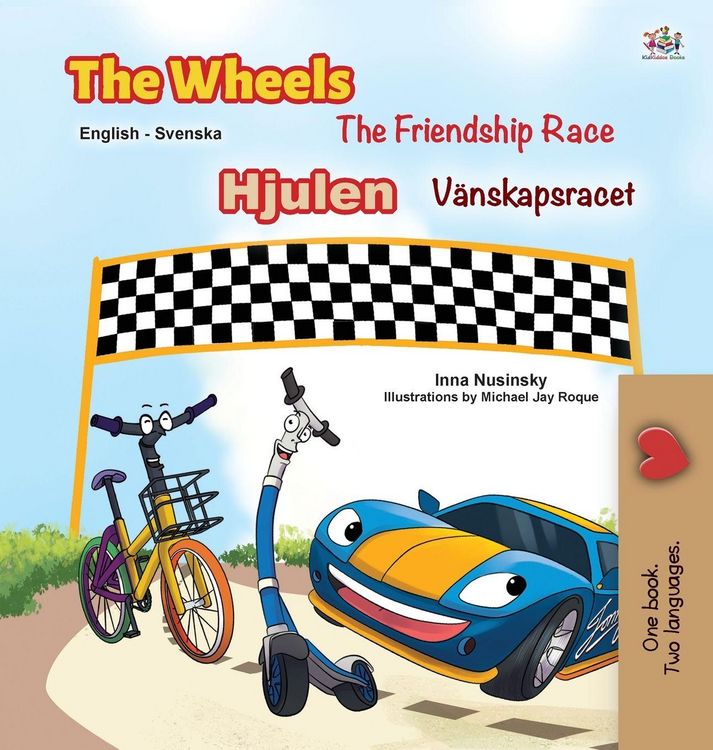 Produktbild: The Wheels -The Friendship Race (English Swedish Bilingual Book for Kids)