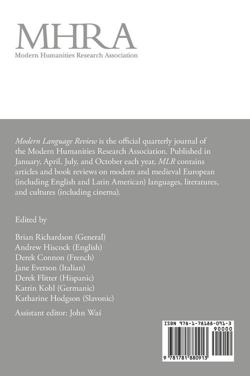 Produktbild: Modern Language Review (108