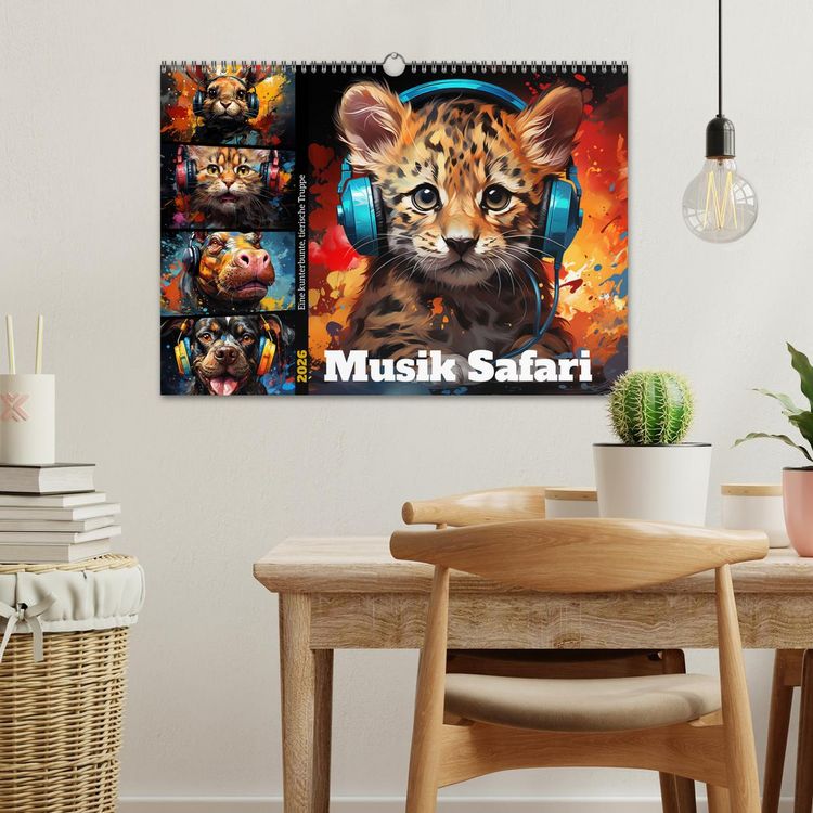 Produktbild: Musik Safari (Wandkalender 2026 DIN A3 quer), CALVENDO Monatskalender