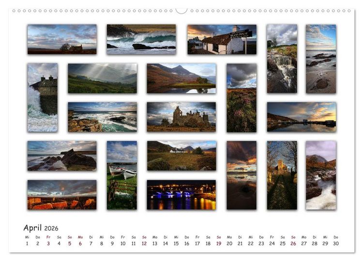 Produktbild: Schottland Impressionen (hochwertiger Premium Wandkalender 2026 DIN A2 quer), Kunstdruck in Hochglanz