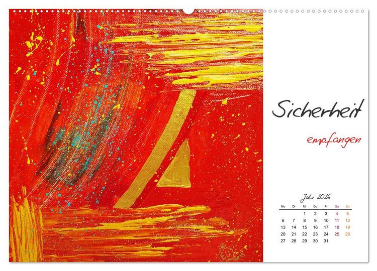 Produktbild: SeelenFreudeBilder - Strahlende Impulse zum Loslassen und Tr&auml;umen (Wandkalender 2026 DIN A2 quer), CALVENDO Monatskalender