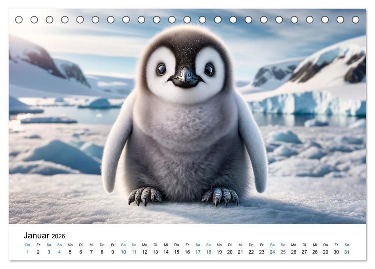 Produktbild: Baby-Tiere (Tischkalender 2026 DIN A5 quer), CALVENDO Monatskalender