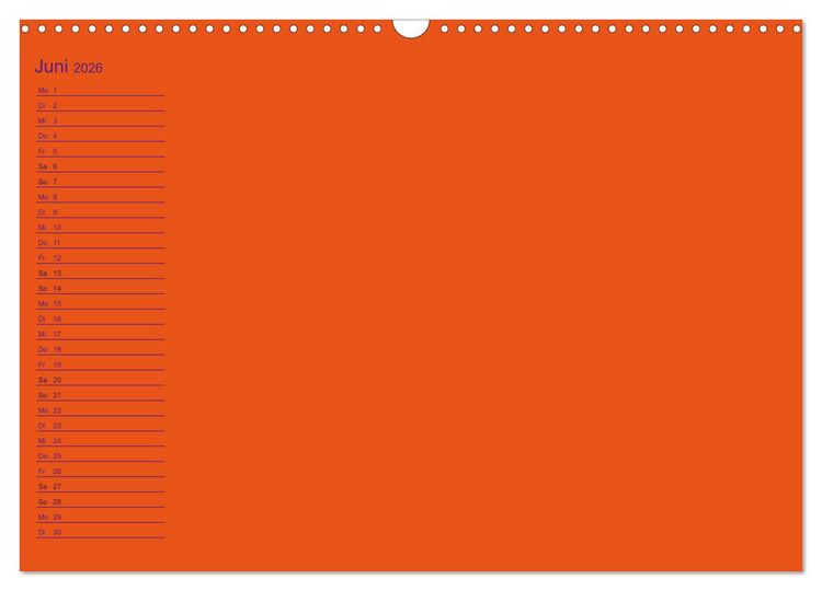 Produktbild: Bastel-Geburtstagskalender orange / Geburtstagskalender (Wandkalender 2026 DIN A3 quer), CALVENDO Monatskalender